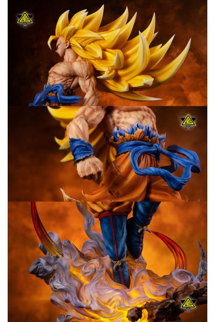 30cm Dragon Ball Z SSJ3 Son Goku Figura De Acción Brazo Reemplazable Super Saiyan Pvc Anime Collection Modelo Juguetes Para Ninos Regalo