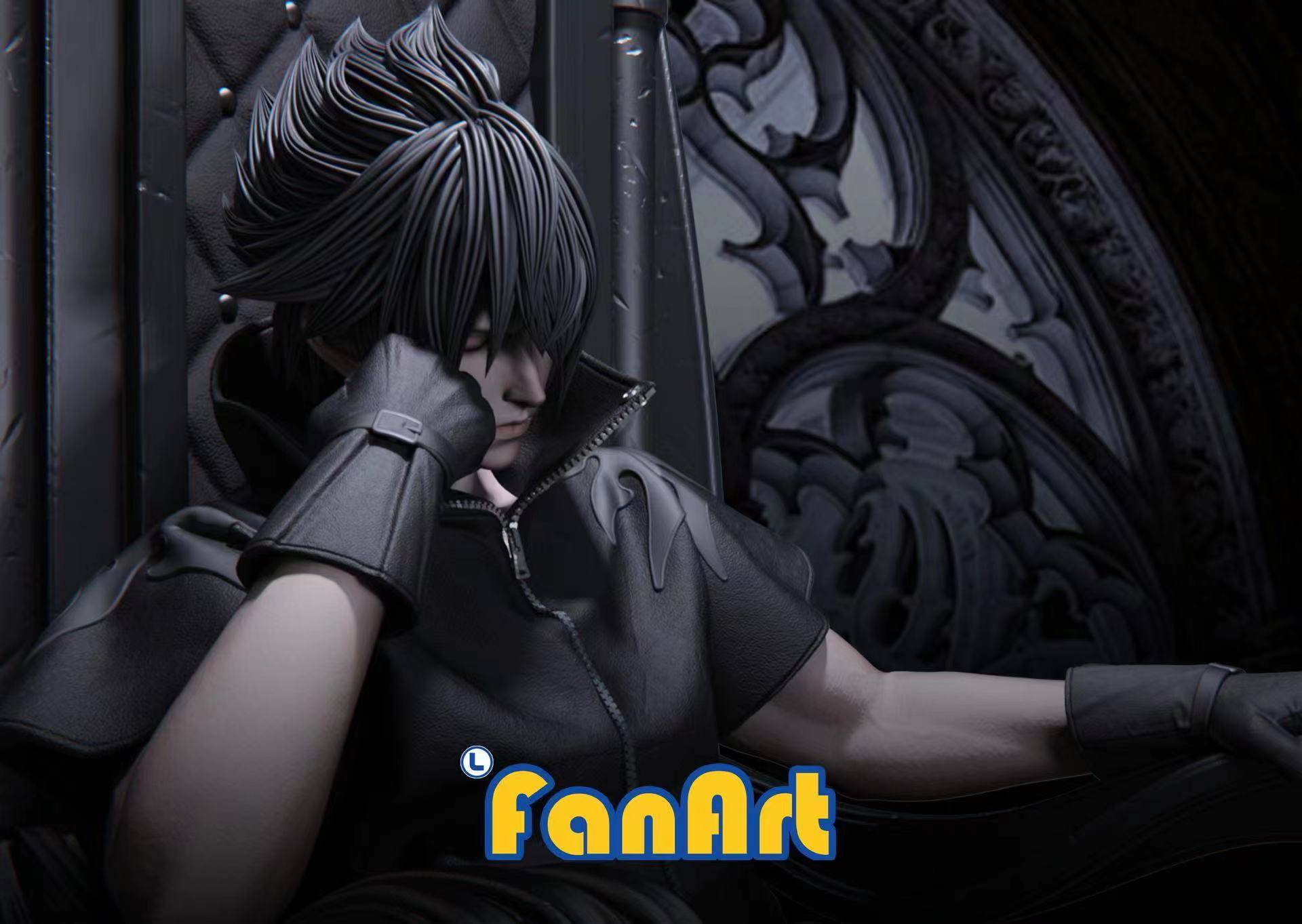 dibujo final fantasy versus xiii noctis