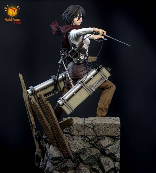 Model Power Studio - Eren x Mikasa x Armin | Mirai Collectibles
