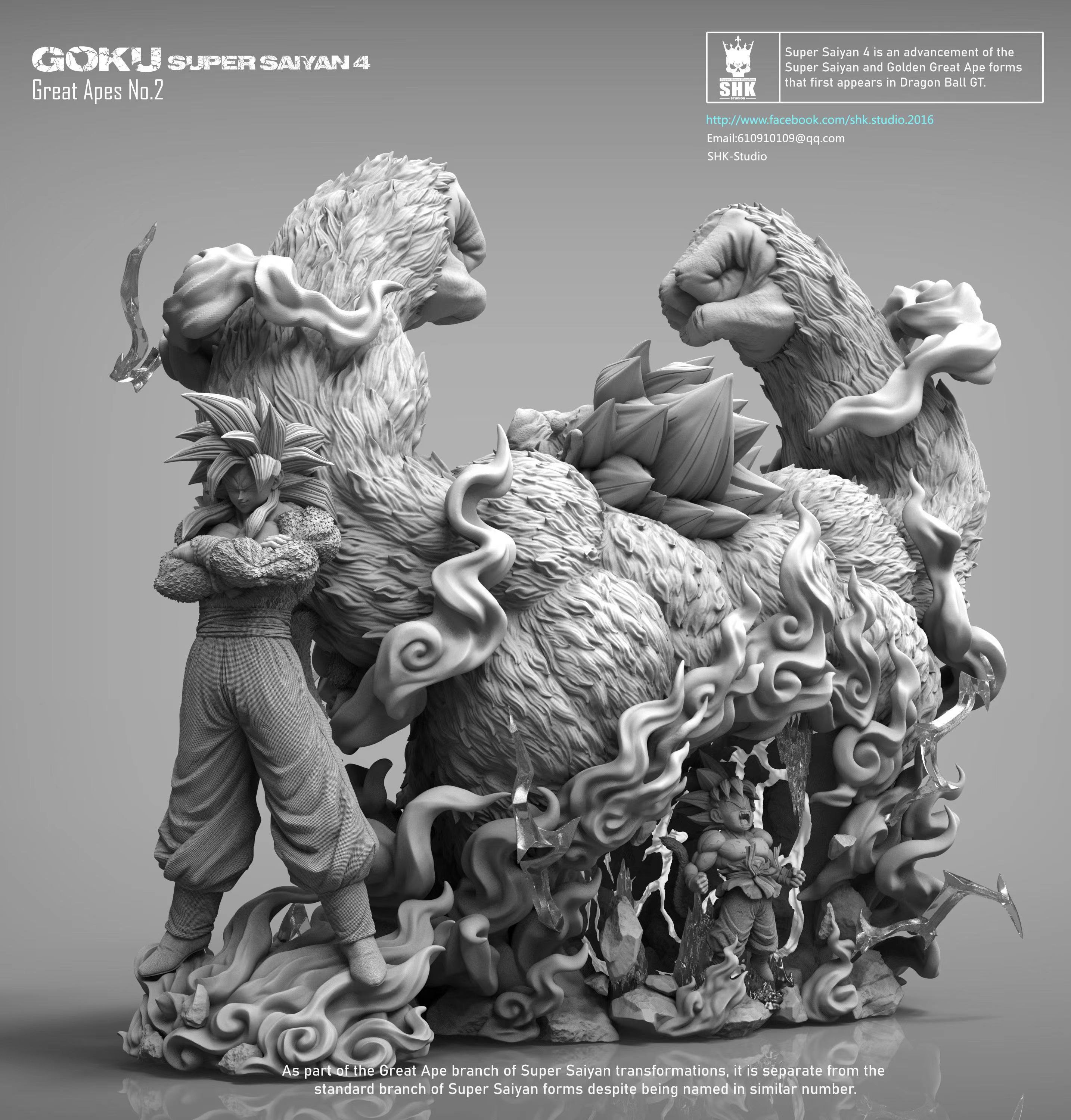 SHK Studio Dragon Ball Z Great Ape Goku Super Saiyan 4 Mirai Collectibles shk-studio-dragon-ball-z-great-ape-goku-super-saiyan-4-mirai-collectibles